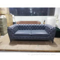 Windsor 3 인승 소파 술 Tufted Chesterfield 소파